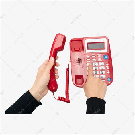 红色座机打电话素材图片免费下载-千库网