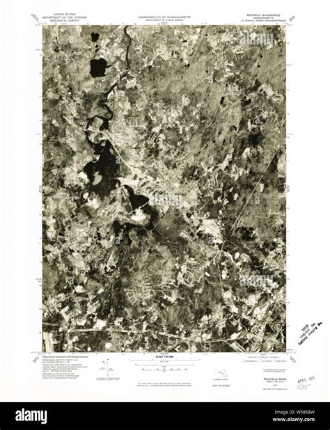 Massachusetts USGS Historical Topo Map MA Medfield 351098 1977 25000 ...
