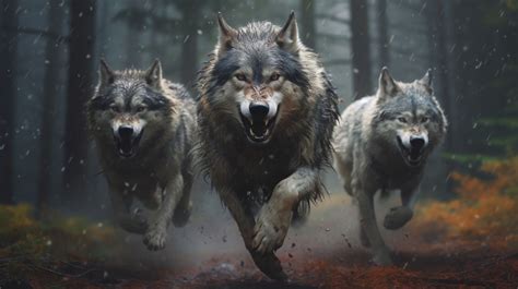 休憩的狼群图片-森林里的狼群素材-高清图片-摄影照片-寻图免费打包下载