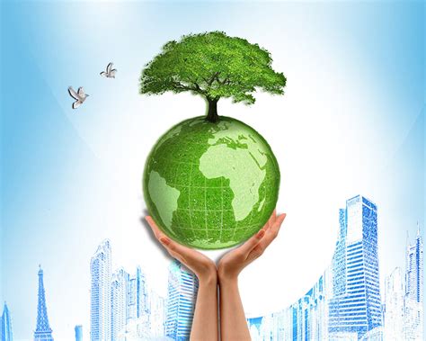 爱护地球保护环境插画-爱护地球保护环境配图-千库网