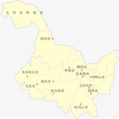 黑龙江省地图行政区划PPT模板_word文档在线阅读与下载_免费文档