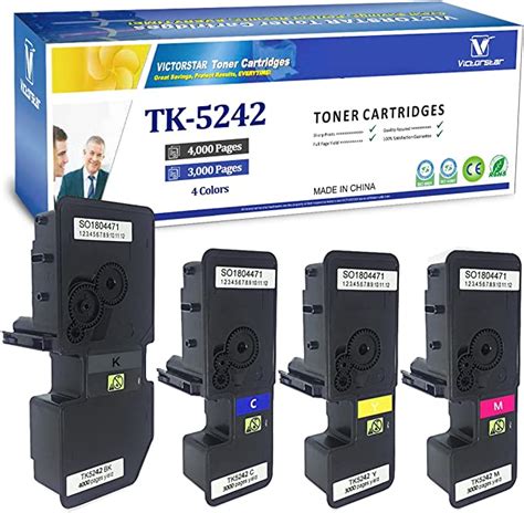 VICTORSTAR @ Compatible Toner Cartridge TK5242 TK-5242 for Kyocera ...