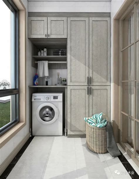 全铝定制阳台洗衣柜，即防水防潮又漂亮并且还上档次
