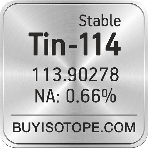 Tin-114, Tin-114 Isotope, Enriched Tin-114, Tin-114 Metal