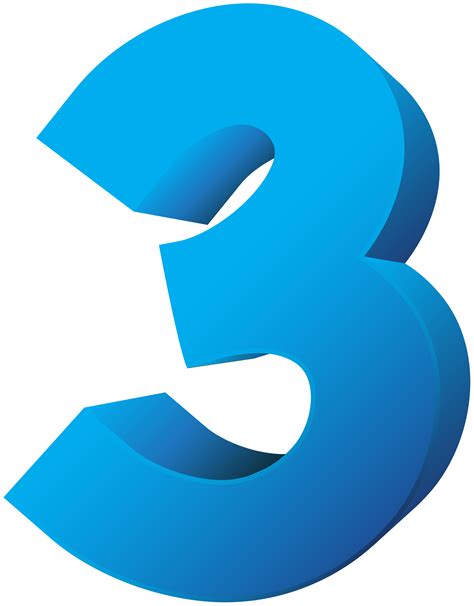 Number 3 PNG Transparent Images, Pictures, Photos | PNG Arts