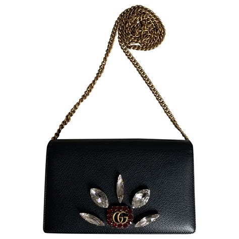 Gucci Mini bag GG Marmont Black Leather ref.256051 - Joli Closet
