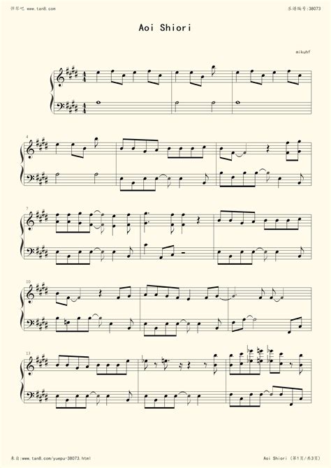 《未闻花名op2,钢琴谱》（五线谱 钢琴曲 指法）-弹吧|蛐蛐钢琴网