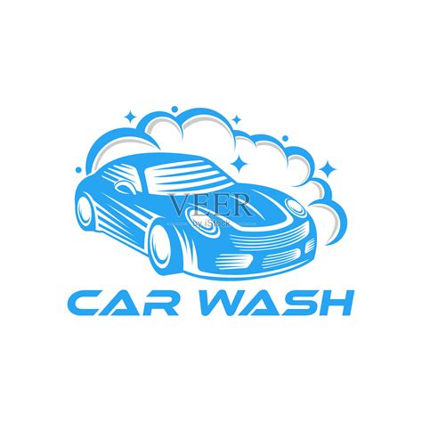 洗车标志模板时髦的洗车标志图标插画图片素材_ID:388946493-Veer图库