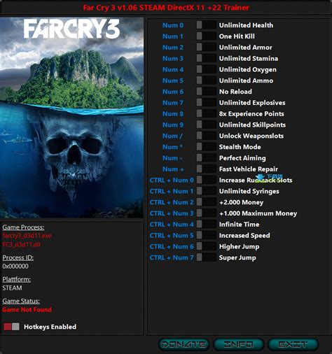 孤岛惊魂3修改器下载-Far Cry3修改器 +22 免费HOG版-下载集