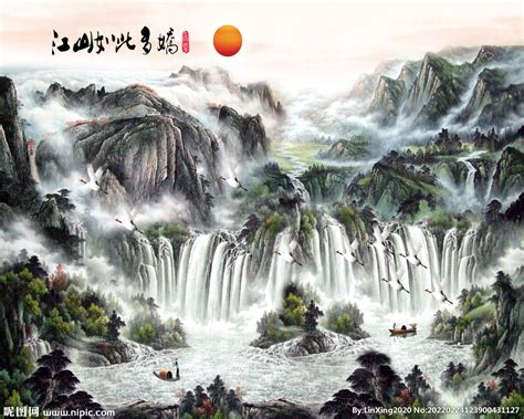 国画系列—江山多娇（54张）设计图__绘画书法_文化艺术_设计图库_昵图网nipic.com