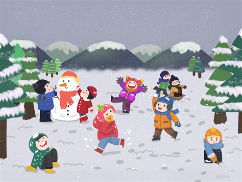 小雪雪地儿童玩雪素材图片免费下载-千库网