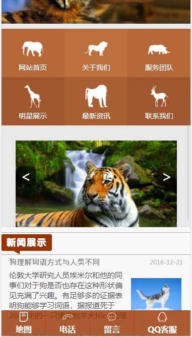 HIPOcrmpo野生动物园星球自适应响应式网站模板免费下载_懒人模板