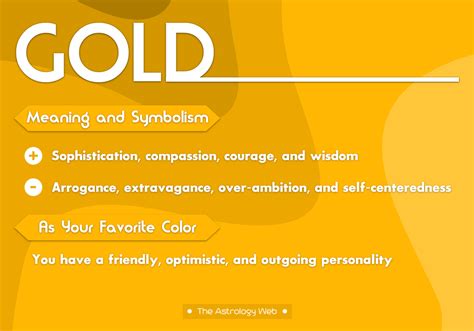 Gold Color Meaning and Symbolism | The Astrology Web