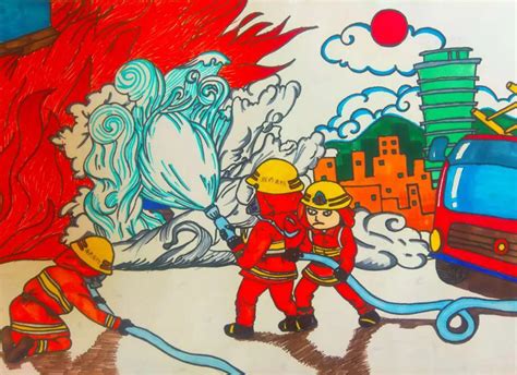 消防森林防火绘画,优秀森林防火的画,森林防火绘画图_大山谷图库