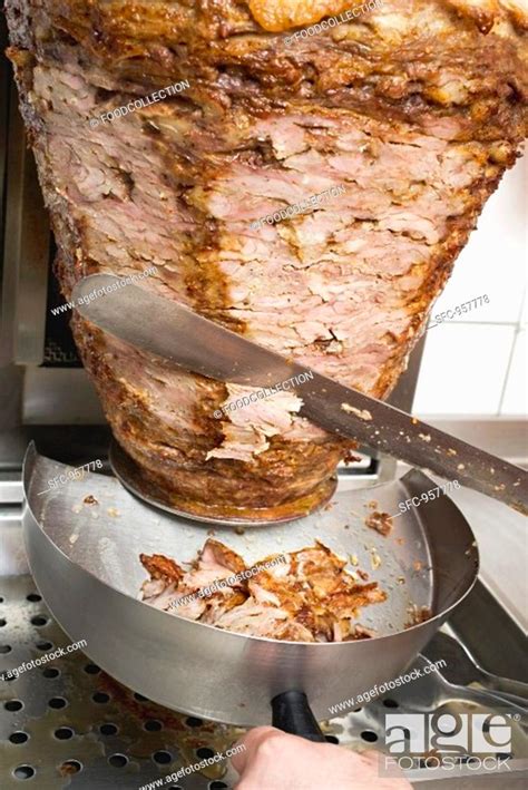 Slicing döner kebab, Stock Photo, Picture And Royalty Free Image. Pic ...