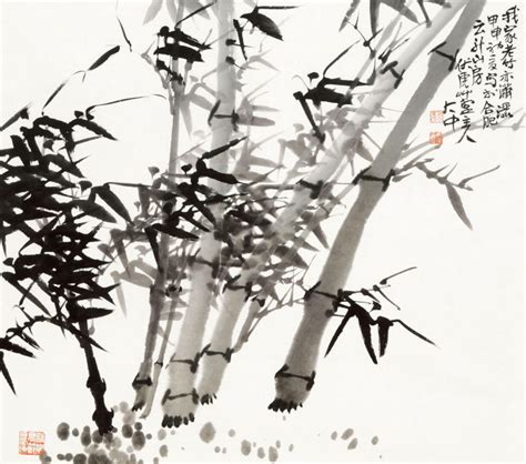 中国风水墨画竹子艺术作品高清PNG素材