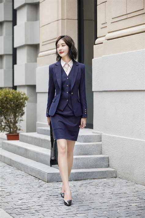 秋季新款长袖职业装女套装韩版气质时尚商务白领西装面试正装西服-阿里巴巴