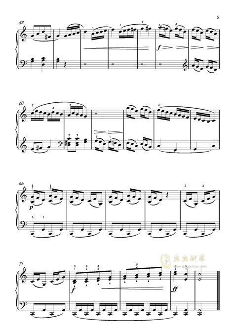 斯宾德勒中国音乐学院考级三级A组3.小奏鸣曲钢琴谱 - EE钢琴谱
