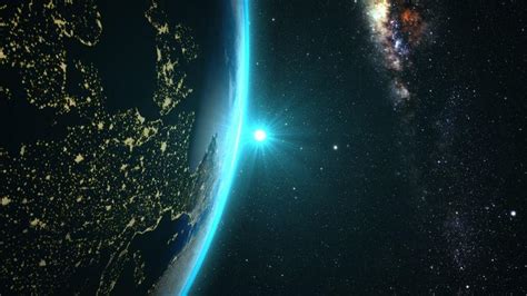 地球图片-银河系太空中的落日和地球素材-高清图片-摄影照片-寻图免费打包下载