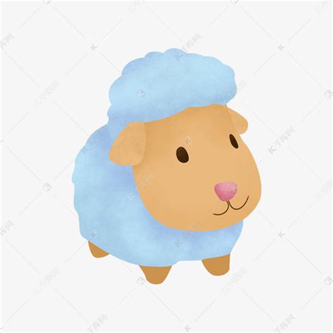 可爱绵羊小羊动物形象手绘插画免扣素材图片免费下载-千库网