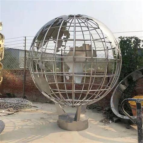 不锈钢地球仪雕塑_河北瀚泽园林雕塑有限公司