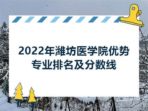 2022年潍坊医学院优势专业排名及分数线_院校专业_零二七艺考