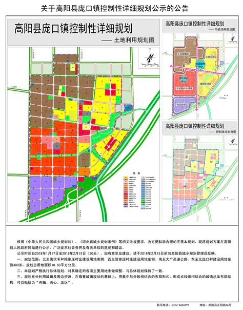 关于高阳县庞口镇控制性详细规划公示的公告--高阳县人民政府网站