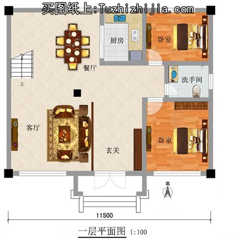 120平方米农村漂亮实用的两层别墅设计图纸，含外观图片_二层别墅设计图_图纸之家