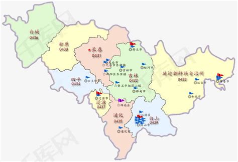 吉林省行政规划图素材图片免费下载_高清png_千库网(图片编号8492349)