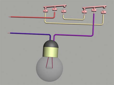 一个灯，如何用两个双控开关控制，如何布线。电路图。_百度知道
