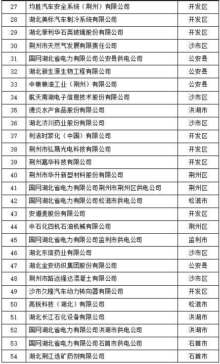 荆州市工业企业“双百强”名单出炉！