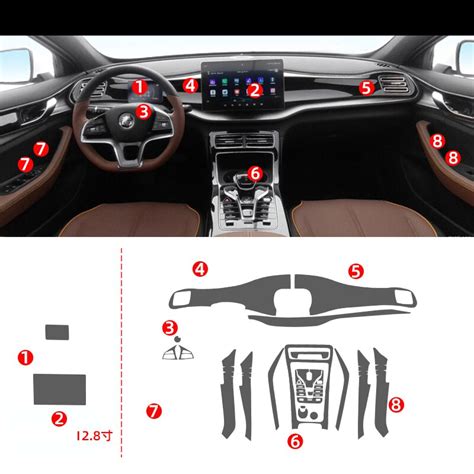 Tpu Film for BYD Qin Plus Dmi 2021 2022 Car Interior Sticker Center ...