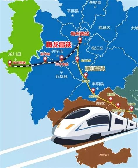 今年最新江西铁路规划图（鹰梅、浦梅线路走向变化很大） - 崖看梅州 梅州时空