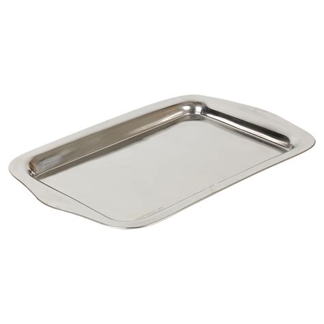 Stainless Steel Serving Tray Food Platter Dinner Salver Silver Effect ...