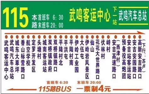 注意！武鸣至南宁115路公交线路延伸啦！
