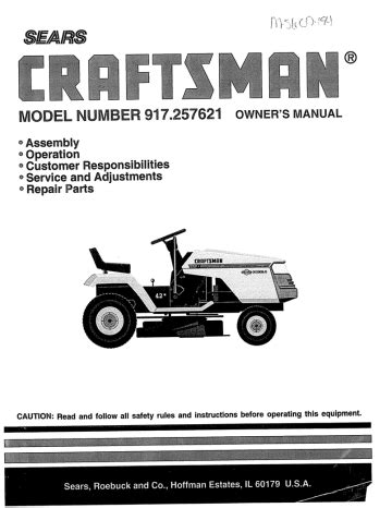Craftsman 917.257621 Specifications | Manualzz