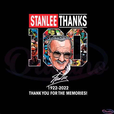 Stan Lee Thanks 100 Years 19222022 Svg Graphic Designs Files