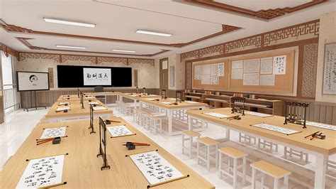书法教室设计_河南校园空间设计-站酷ZCOOL