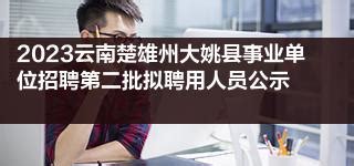 2023云南楚雄州大姚县事业单位招聘第二批拟聘用人员公示