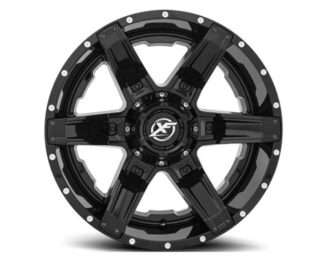 XF Off-Road XF-214 Wheel 22x12 5x139.7|5x150 -44mm Gloss Black w/ Gloss ...