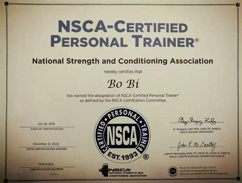 NSCA认证证书报考条件 – EFTE健身教练培训择校平台