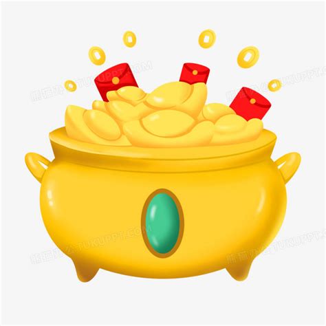 琉璃聚宝盆金币PSD素材免费下载_红动中国