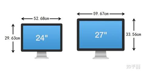 显示器尺寸对比一览图（24寸，27寸，32寸电脑屏幕大小对比） – 碳资讯