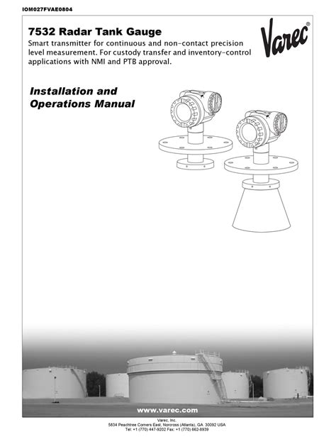 VAREC 7532 INSTALLATION AND OPERATION MANUAL Pdf Download | ManualsLib