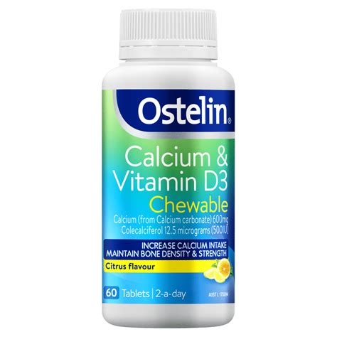 Ostelin Cal-dk2 Calcium + Vitamin D Tablets D3 For Bone Health 60 Pack ...