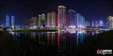 贵州贵阳花果园夜景航拍摄影图-包图企业站
