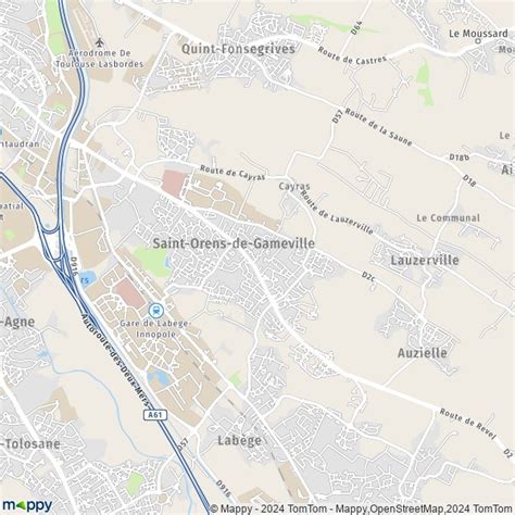 Plan Saint-Orens-de-Gameville : carte de Saint-Orens-de-Gameville ...