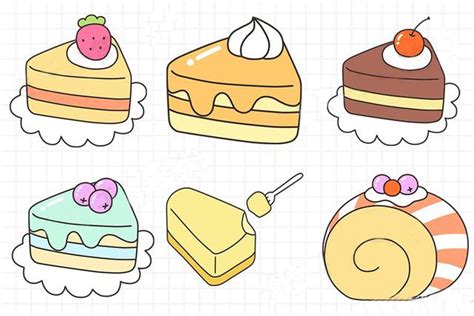 美食简笔画 各种可爱蛋糕简笔画、冰淇凌简笔画任你选_简笔画_笨笨画屋