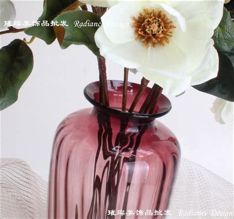花瓶玻璃容器 透明彩色玻璃小花瓶 花瓶玻璃工艺品批发 支持混批-阿里巴巴
