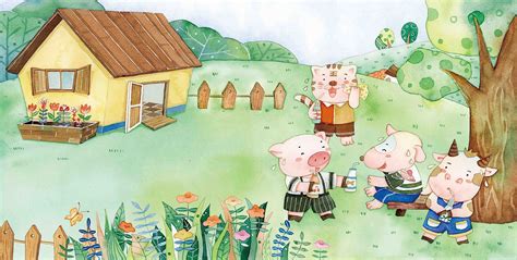 童话故事小猪盖房子|Illustration|kids illustration|刘00睡不饱_Original作品-站酷ZCOOL